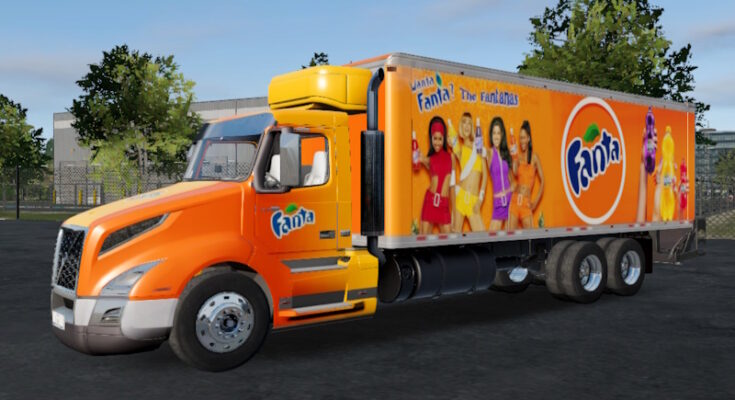 big rigs volvo Vnl skin fanta