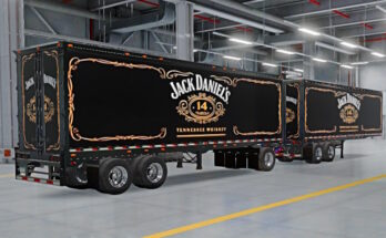 Truck Simulator Big Rigs skin Kenworth Double box Trailer